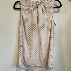 41 Hawthorn Cream and Black Dotted Blouse (Size S)